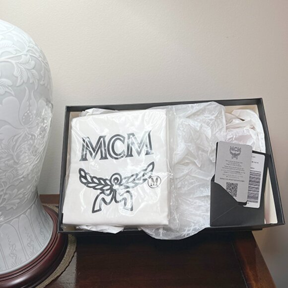 Women’s MCM Monogram Print Open Toe Rubber Slide – NIB - Picture 3 of 10